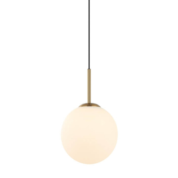 Wisząca lampa kulista Deore PND-5578-1M-BRO szklana kula ball brąz antyczny