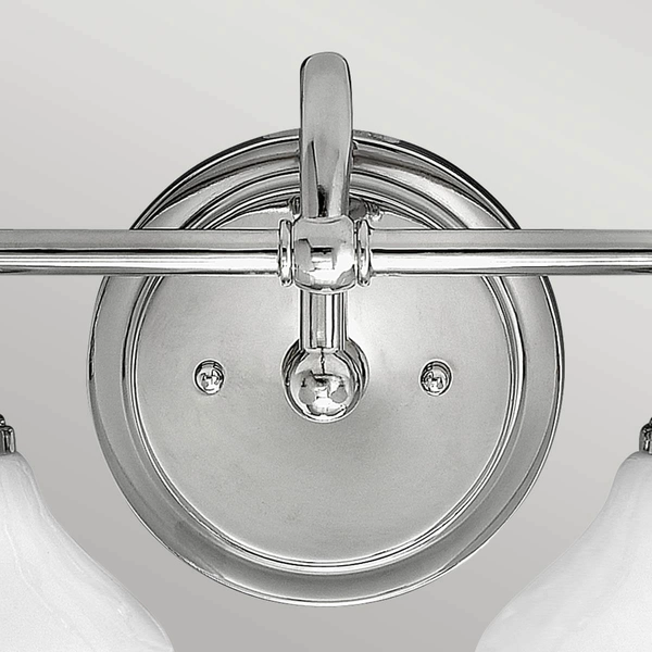 Podwójny kinkiet ścienny Ainsley HK-AINSLEY2-BATH Hinkley do łazienki biały chrom