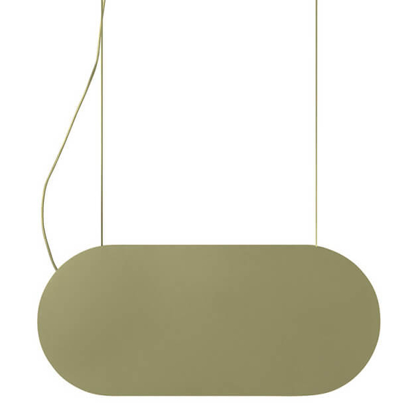 Owalna lampa wisząca Malumi MLA61414P2 LED 24W 3000K oliwkowa