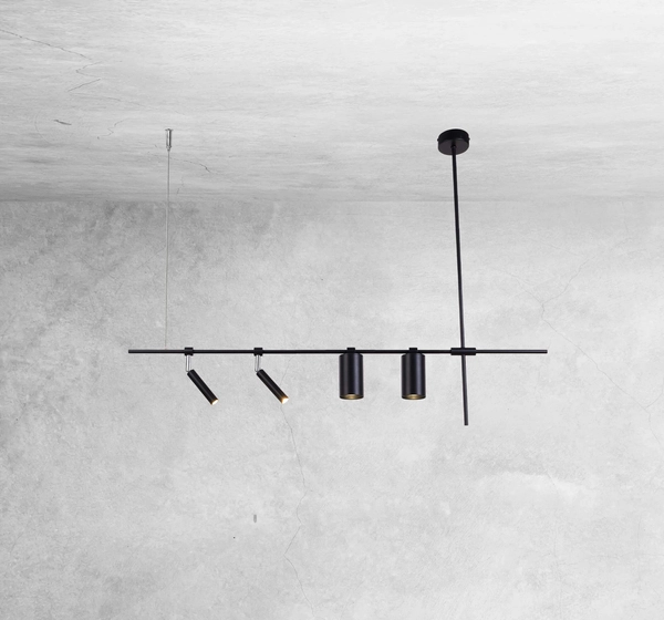 Regulowana LAMPA wisząca NAMASU 7926 Shilo metalowa tuby czarne