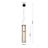 Szklana lampa wisząca Aeris LP-2137/2P TR LED 25W CCT tuba przezroczysty