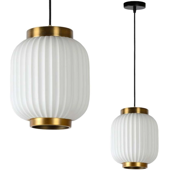 Plisowana lampa wisząca GOSSE 13435/01/31 porcelanowa biały outlet