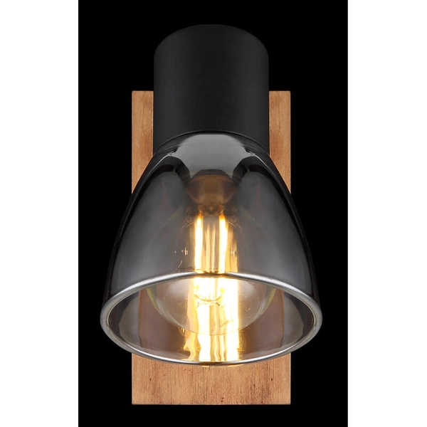 Kinkiet regulowany Claude 54307-1W drewno przydymiony