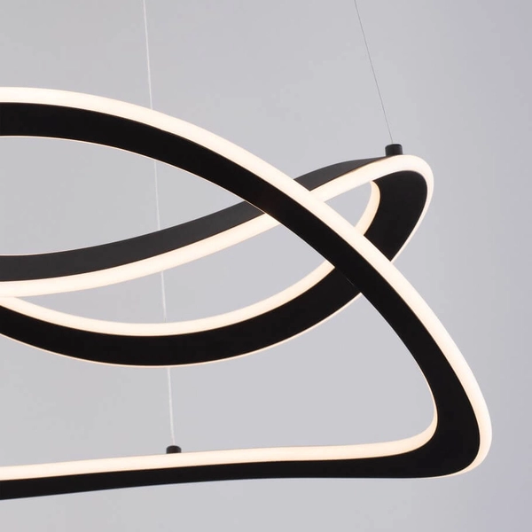 Spiralowa lampa wisząca JAUJA LE44327 LED 87W 3000K wstęga czarna