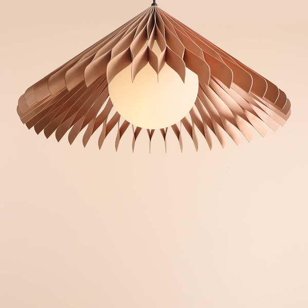 Skandynawska lampa wisząca SUN 1140G_L Aldex boho drewniany
