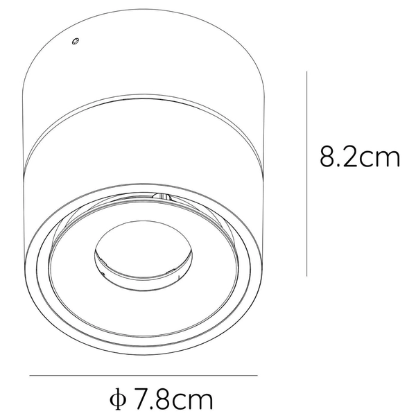 Spot LAMPA sufitowa YUMIKO 35911/08/31 Lucide metalowa OPRAWA tuba LED 8W 2700K regulowana biała