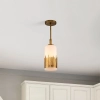 Podłużna zwisająca lampa Sawgrass QN-SAWGRASS-MP-DG-O szklana złota