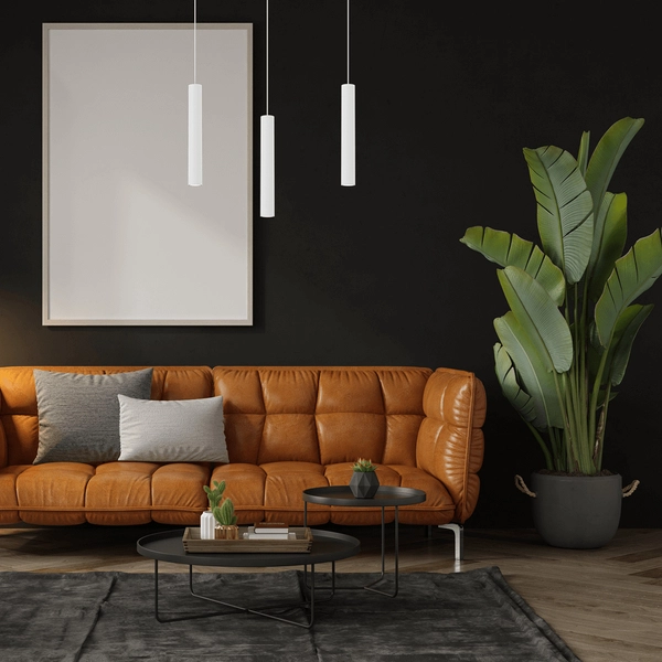 Wisząca lampa Hudson MLP8799 metalowa kaskada loft biała