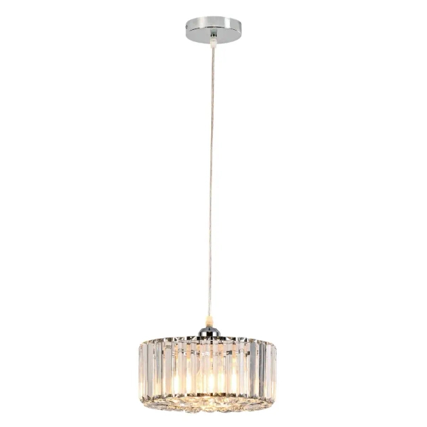 Glamour wisząca lampa Vetro LP-2910/1P CH round okrągła chrom