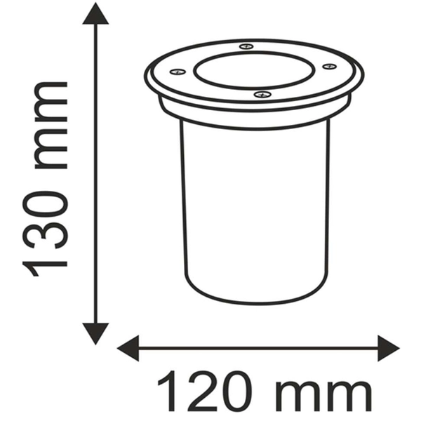 Wpust LAMPA najazdowa COMETA 209016 Polux okrągła OPRAWA ogrodowa IP65 outdoor zewnętrzna inox