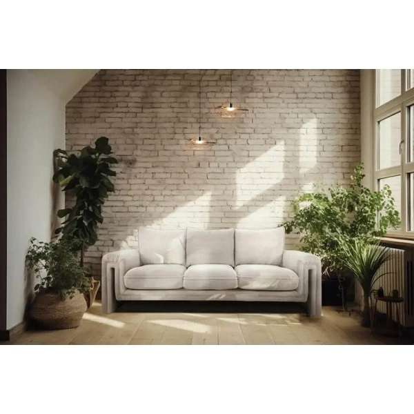 Sofa tapicerowana KELLY beżowa KH1501100164 wys. 90 cm do salonu