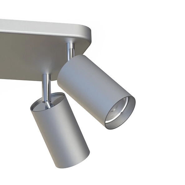 Srebrne tuby regulowane Eye Spot 5844 sufitowa lampa do gabinetu