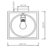 Sufitowa lampa SUUS 00127/01/30 Lucide loftowa geometryczna czarna