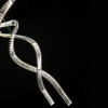 Lampa wisząca SPARK przezroczysta złota AZ6898 2xLED 3000-4000K