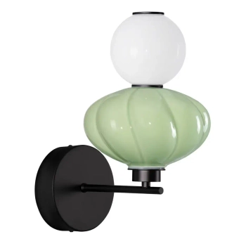 Szklana lampa ścienna do salonu CASURNO LE45226 LED 8W 3000K zielona