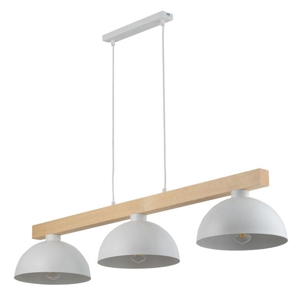 Lampa wisząca skandynawska Oslo 4712 TK Lighting drewniana potrójna biała