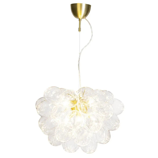 Molekułowa wisząca lampa Gross 4200440-6509 bubbles przezroczysta złota