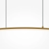 Zagięta wisająca lampa liniowa Curve MOD243PL-L18BSK mosiądz