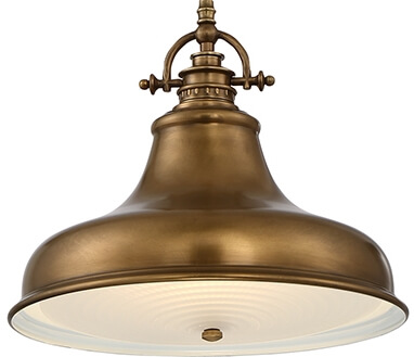 Wisząca lampa vintage QZ-EMERY-P-M-WS 1-punktowa mosiądz