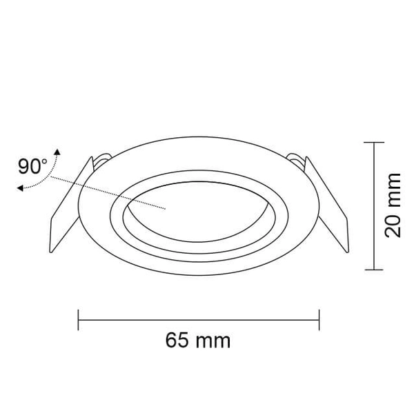Oczko LAMPA sufitowa TOKIO 3328 Shilo okrągła OPRAWA podtynkowa WPUST regulowany EMILIO czarny