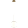 Lampa wisząca do sypialni Basic Form MOD321PL-01G3 kula biała złota