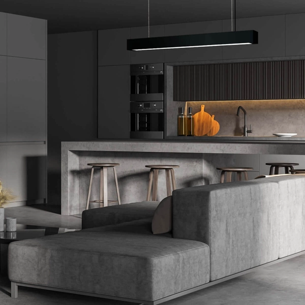 LAMPA wisząca IBROS LP-7001/1P 20 BK-93 24/4 Light Prestige prostokątna OPRAWA metalowy ZWIS LED 24W 4000K listwa czarna