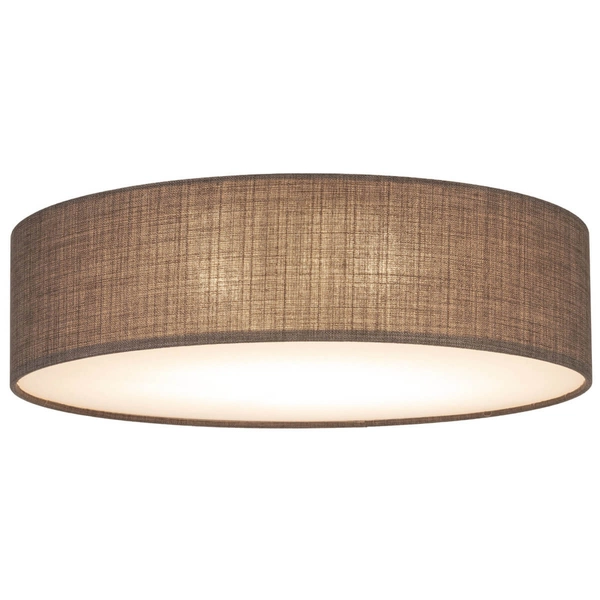 Okrągła lampa sufitowa do salonu Earth 10165 walec biała brązowa