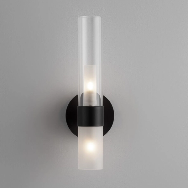 Metalowy kinkiet pokojowy Acuna LE43348 czarny przezroczysty