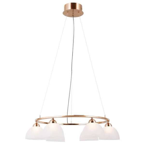 Wisząca lampa szklana Montiela PND-34374-6-HBR LED 180W 3000K złoty biały