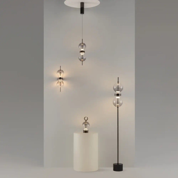Kulista lampa wisząca Double Moon MOD478PL-L8B3K czarna LED 8W 3000K nad stół