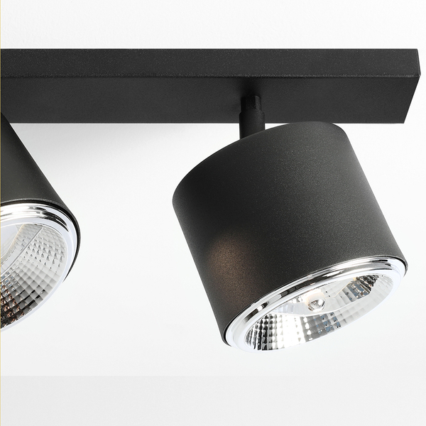 Regulowana lampa sufitowa BOT 1047PL_K metalowe tuby reflektorowe czarne