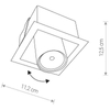 Podtynkowa LAMPA sufitowa EYE MOD 8937 Nowodvorski tuba OPRAWA metalowa czarna