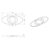 Plafoniera Galaxy R62991142 pierścienie LED 27W 3000K antracyt