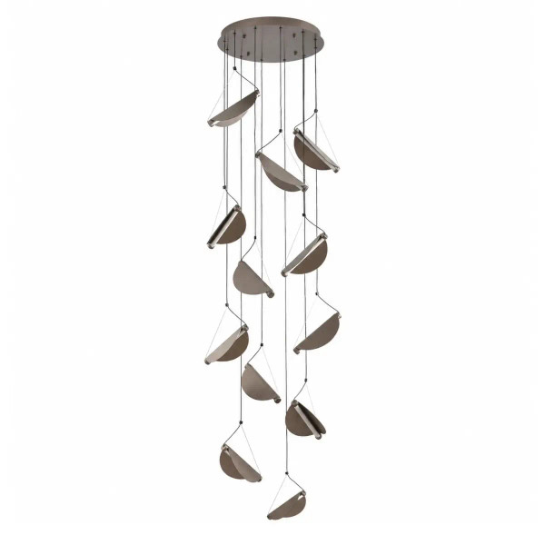Metalowa lampa wisząca Nami ST-3602A-12 szara kaskada 12xLED 3000K 340cm