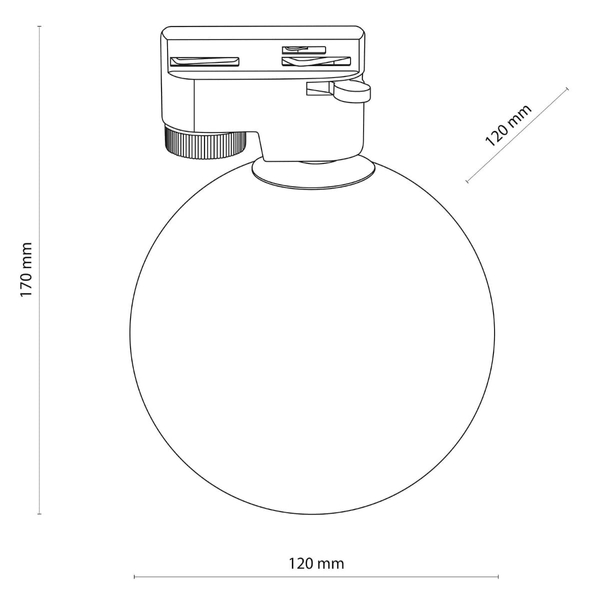 Kula lampa do systemu szynowego 1-fazowego Tracer 4887 TK Lighting biała