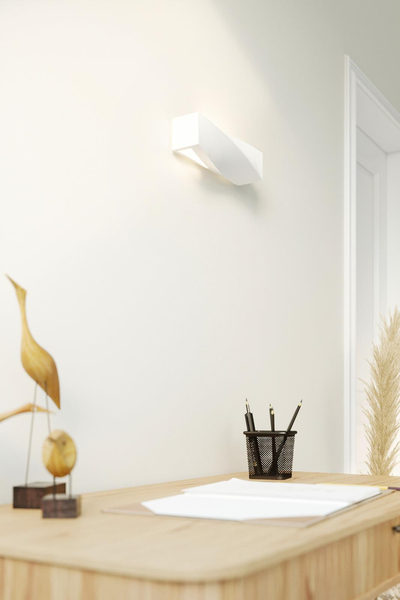 Kinkiet LAMPA ścienna SL.0229 przyścienna OPRAWA ceramiczna biała