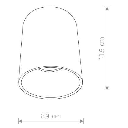 LAMPA sufitowa EYE TONE 8931 Nowodvorski metalowa OPRAWA tuba downlight czarna złota