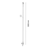Minimalistyczna lampa sufitowo ścienna Surika 6020 Shilo LED 27W 3000K 300 cm metal czarna