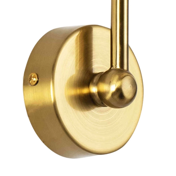 Abażurowa LAMPA ścienna HIRA 318541 Polux druciana do salonu złota czarna