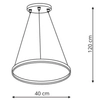 Wisząca lampa Ring LP-909/1P S BK CCT LED 22W 3000-6000K pierścień czarna