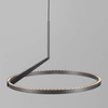 Zwisowa lampa do salonu ZUDANEZ LE44648 LED 31W 2700-4000K ring szara