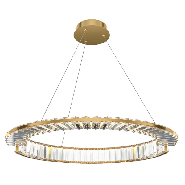 Pierścieniowa wisząca lampa Krone P097PL-L36BS3K1 LED 36W 3000K mosiądz