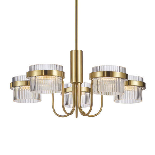 Wielopunktowa lampa wisząca Tiara PND-77362-5-40W-GD Italux LED 40W 3000K złota