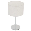 Stołowa lampa z abażurem HOTEL MOOD 11778 tkaninowa beżowa chrom