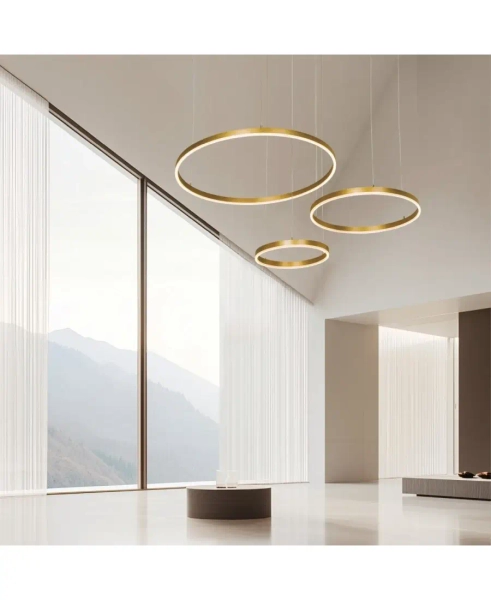 Regulowany potrójny żyrandol 1956-D LED 126W 3000K do salonu złoty