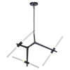 Lampa wisząca futurystyczna Sticks ST-1001-6 black Step do salonu czarna
