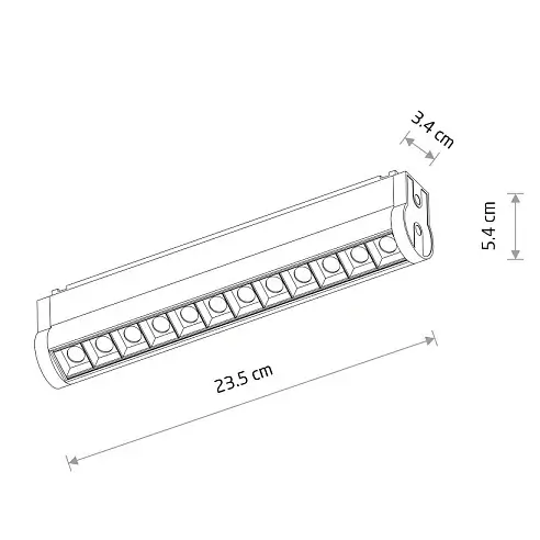 Szynowa lampa jednoobwodowa 11336 LED 12W 4000K czarny