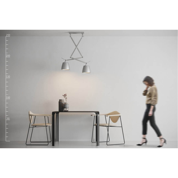 Metalowa lampa wisząca Zyta reflektorki czarne aluminium