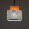Ekologiczna lampa wisząca Duo 3255 naturalna juta pomarańczowy