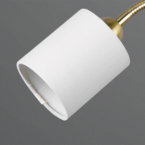 Lampa stojąca do salonu HOTEL 403900208 Trio z abażurem złoty biały